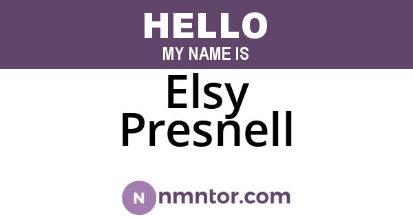 Elsy Presnell