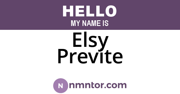 Elsy Previte