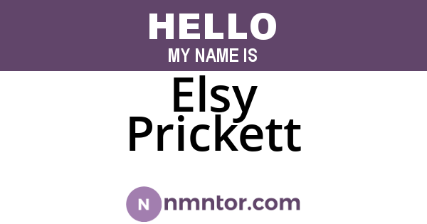Elsy Prickett