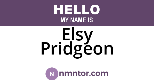 Elsy Pridgeon