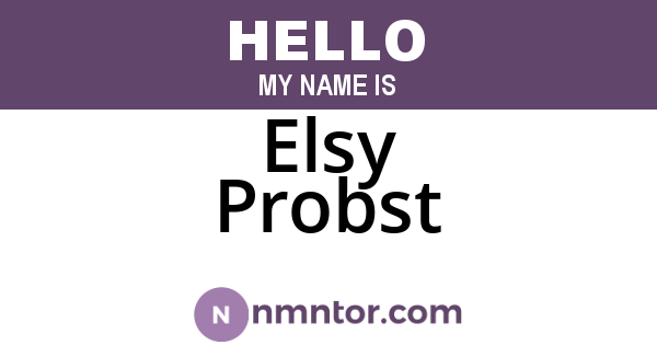 Elsy Probst