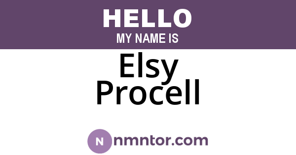 Elsy Procell