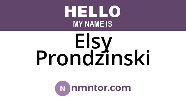 Elsy Prondzinski