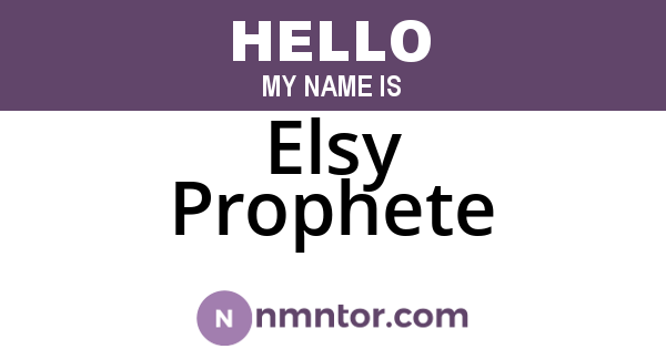 Elsy Prophete