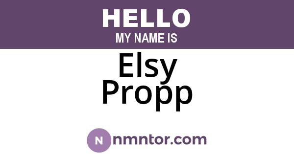 Elsy Propp