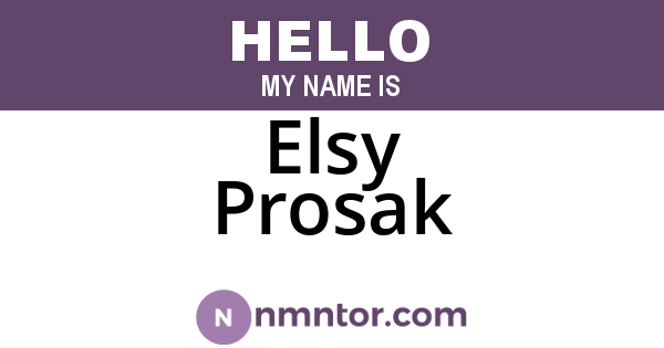 Elsy Prosak