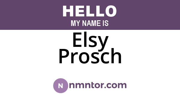 Elsy Prosch