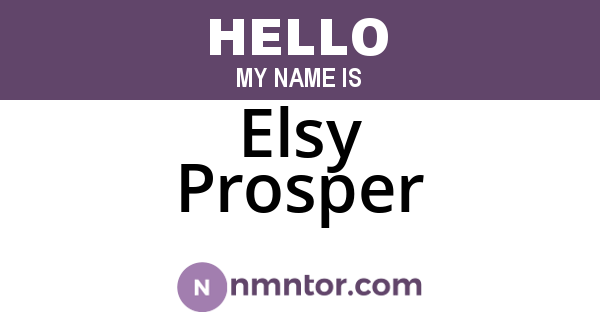 Elsy Prosper