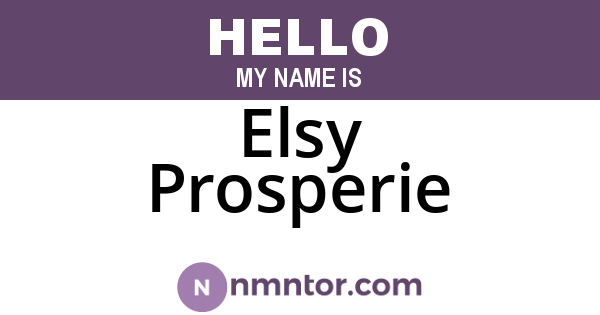 Elsy Prosperie