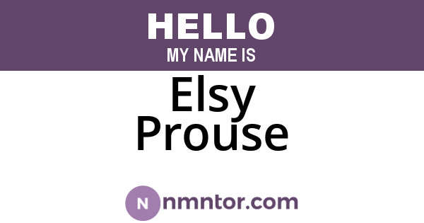 Elsy Prouse