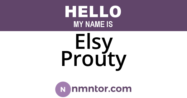 Elsy Prouty