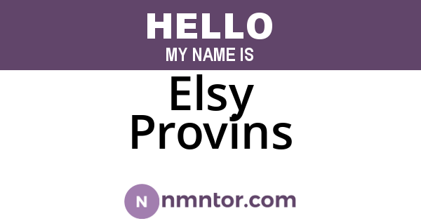 Elsy Provins