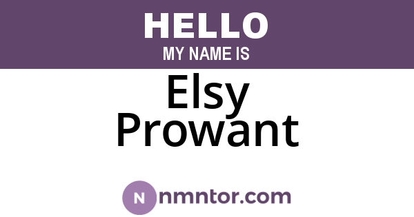 Elsy Prowant