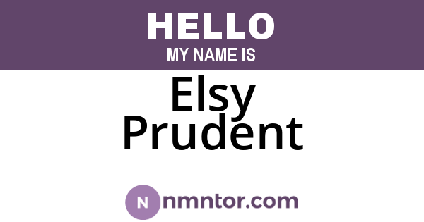 Elsy Prudent