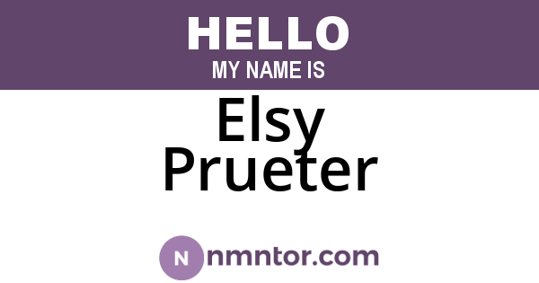 Elsy Prueter