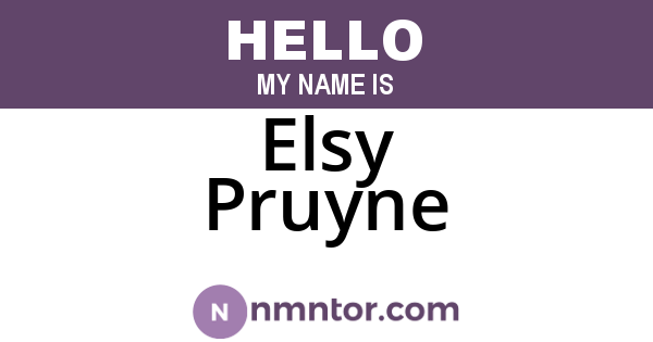 Elsy Pruyne