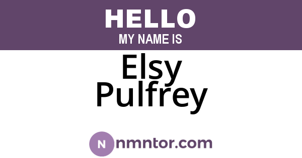 Elsy Pulfrey
