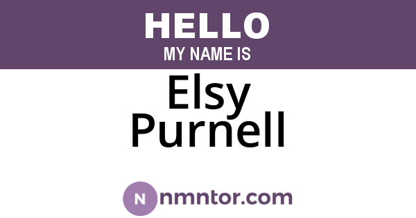 Elsy Purnell