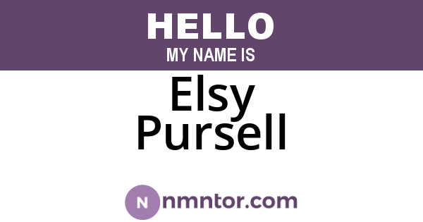 Elsy Pursell