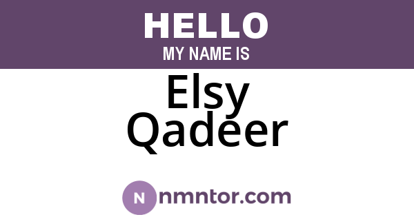 Elsy Qadeer