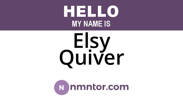 Elsy Quiver