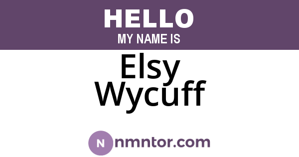 Elsy Wycuff