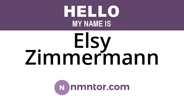Elsy Zimmermann
