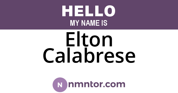 Elton Calabrese