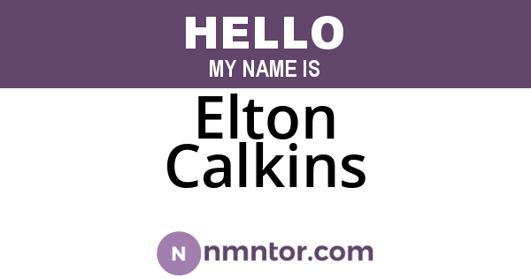 Elton Calkins