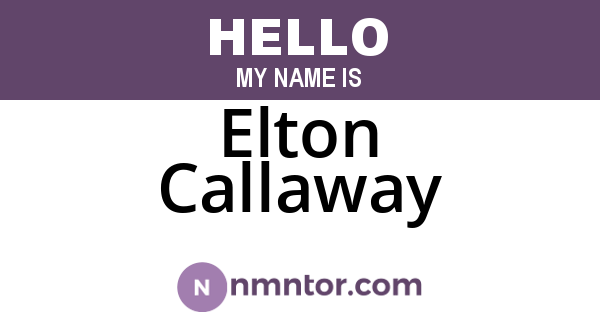 Elton Callaway