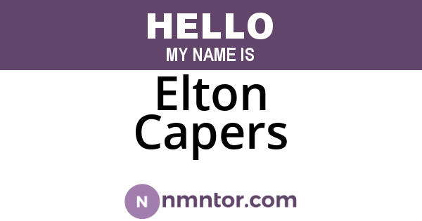Elton Capers