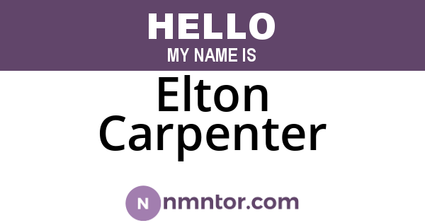 Elton Carpenter