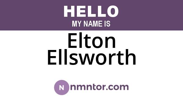 Elton Ellsworth
