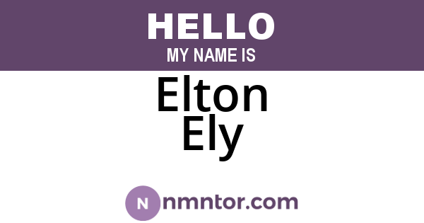 Elton Ely