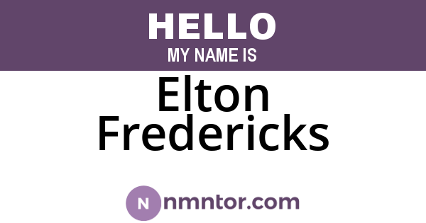 Elton Fredericks