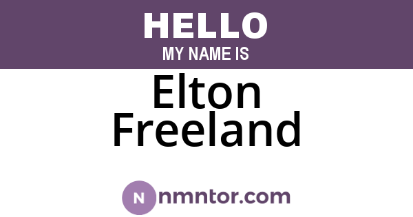 Elton Freeland