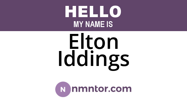 Elton Iddings