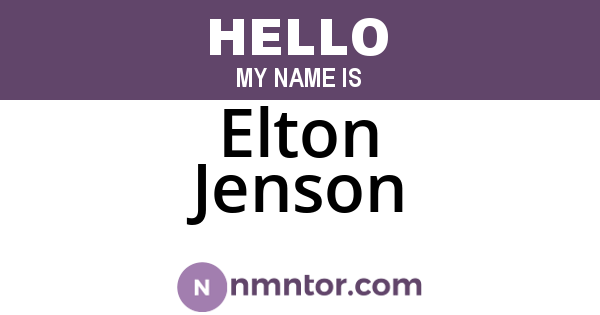 Elton Jenson