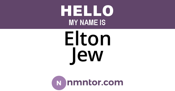 Elton Jew
