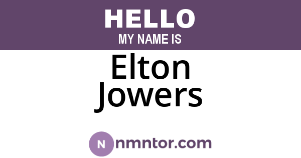 Elton Jowers