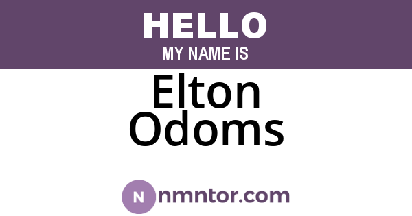 Elton Odoms