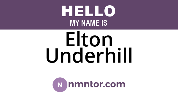 Elton Underhill
