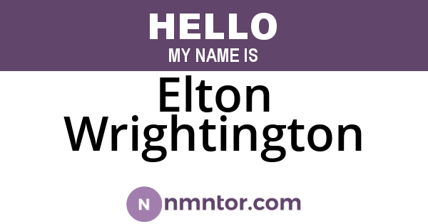 Elton Wrightington