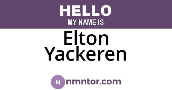 Elton Yackeren