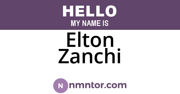 Elton Zanchi