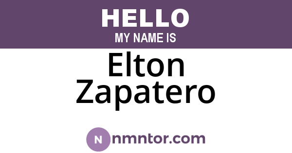 Elton Zapatero