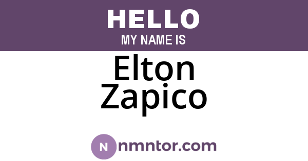 Elton Zapico