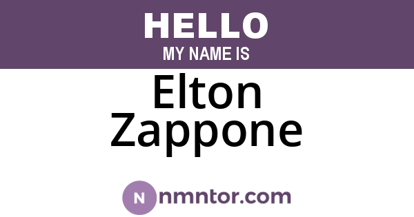 Elton Zappone