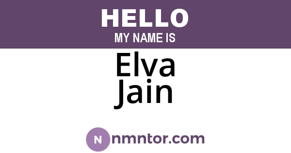 Elva Jain