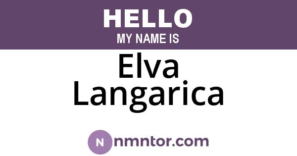 Elva Langarica